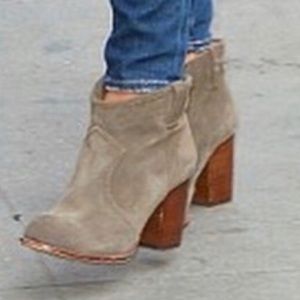 SPLENDID Taupe Lakota Suede Heeled Ankle Boots 8